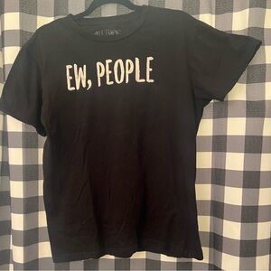 Hot Topic Black “Ew People” Graphic Tee - Emo Goth Scene Alt Egirl